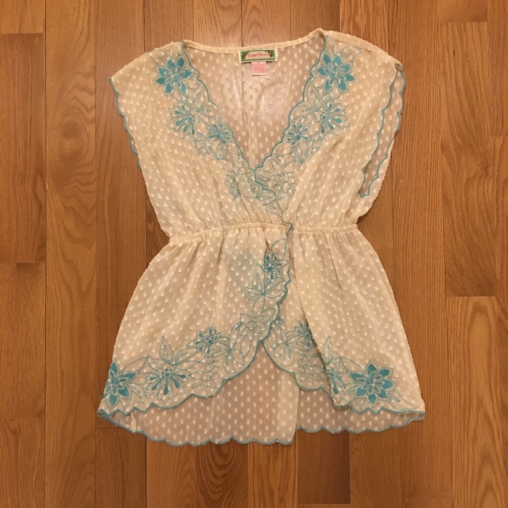 Floral sheer blouse